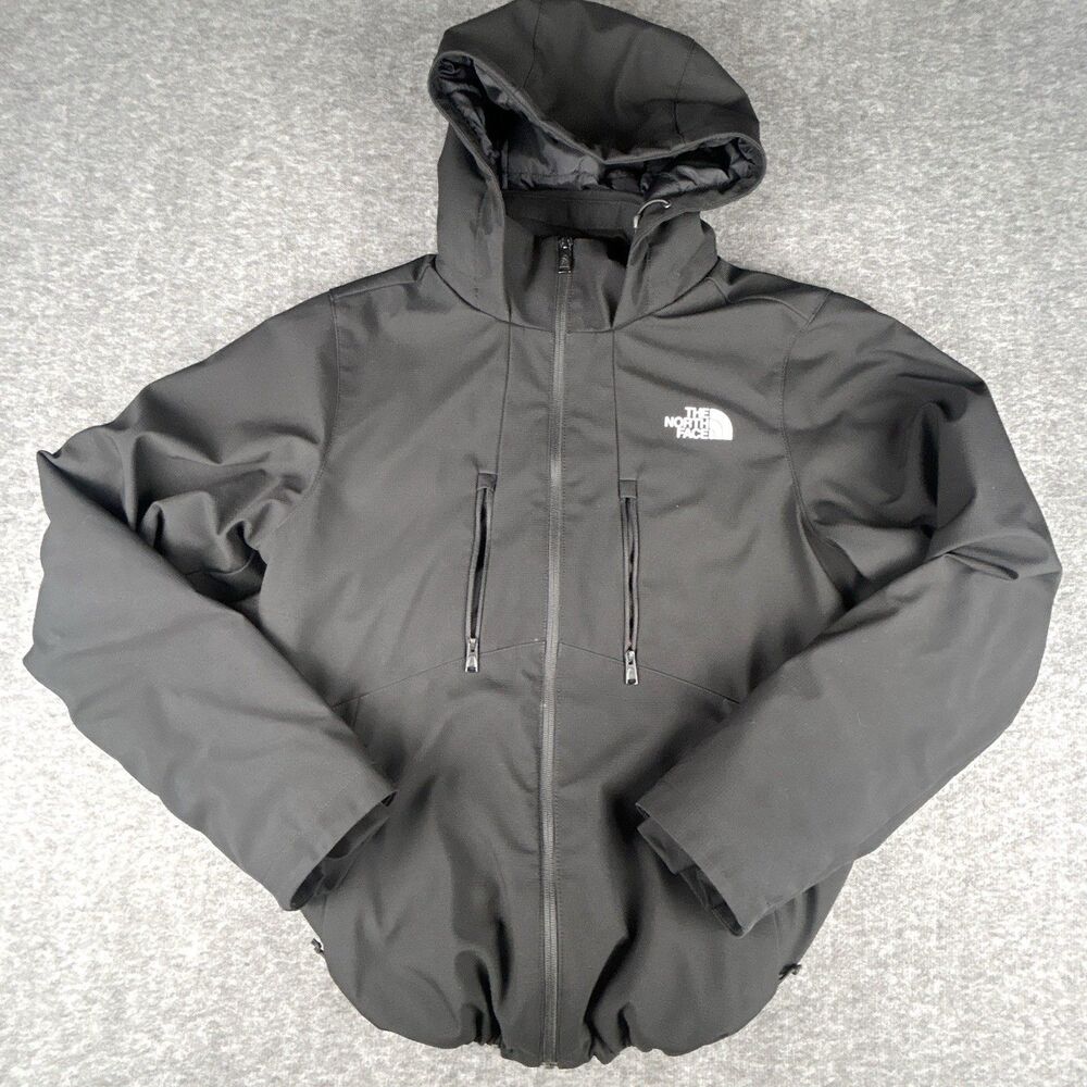 North Face Apex Elevation Jacket Mens Sz S Black Primaloft Full Zip Lined Hood